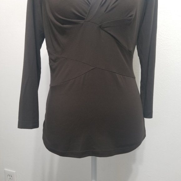 Ann Taylor LOFT Dark Brown Top - Picture 8 of 16